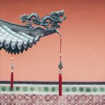 Roof and Dragon with red background